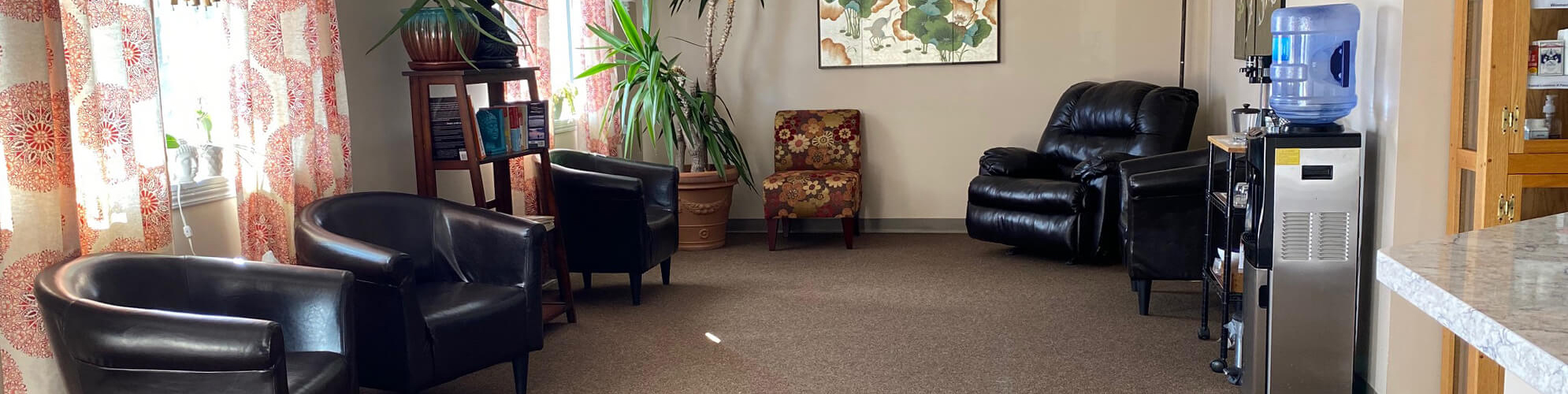 our waiting room with chairs